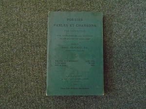 Poesies Fables Et Chansons for Repetition with Notes, Exercises and Vocabulary for Use in Lower a...