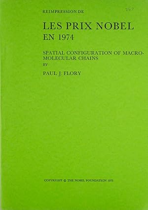Bild des Verkufers fr Reimpression Les Prix Nobel en 1974. Spatial Configurations of Micro-Molecular Chains zum Verkauf von James Cummins Bookseller, ABAA