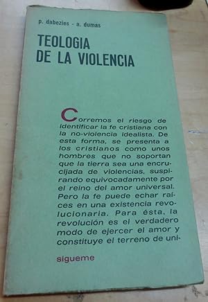 Imagen del vendedor de Teologa de la violencia. Traduccin Alfonso Lpez Caballero a la venta por Outlet Ex Libris