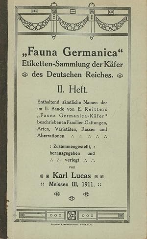 Fauna Germanica, Etiketten-Sammlung der Käfer des Deutschen Reiches. II. Heft,