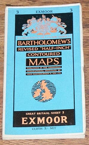 Seller image for Exmoor - Bartholomew's Revised "Half-Inch" Contoured Maps, Great Britain Sheet 3 for sale by Bailgate Books Ltd