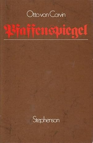 Bild des Verkufers fr Pfaffenspiegel : histor. Denkmale d. christl. Fanatismus. zum Verkauf von Die Buchgeister