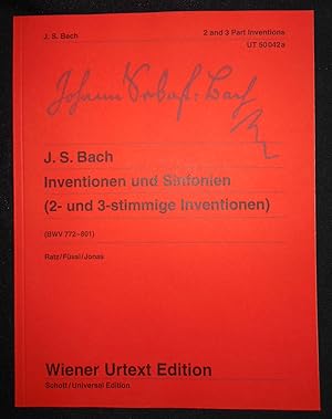 Bild des Verkufers fr Inventionen und Sinfonien (2- und 3-stimmige Inventionen) = (Two and Three Part Inventions) zum Verkauf von Classic Books and Ephemera, IOBA