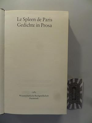 Seller image for Le Spleen de Paris. Gedichte in Prosa. (Charles Baudelaire: Smtliche Werke/Briefe. In acht Bnden. Band 8). for sale by Druckwaren Antiquariat
