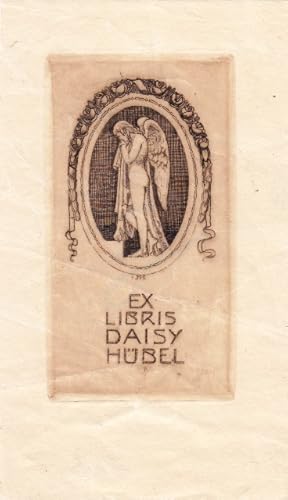 Bild des Verkufers fr Ex Libris Daisy Hbel. Stehender Engel und ornamentaler Schmuck. zum Verkauf von Antiquariat  Braun