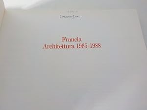 Imagen del vendedor de Francia architettura 1965 - 1988 a la venta por Antiquariat Bookfarm