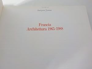 Immagine del venditore per Francia architettura 1965 - 1988 venduto da Antiquariat Bookfarm