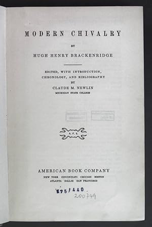 Imagen del vendedor de Modern Chivalry. American Fiction Series a la venta por books4less (Versandantiquariat Petra Gros GmbH & Co. KG)