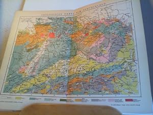 Schwarzwald Geologische Karte Baden Torf Karte von 1892 Format 24x32cm Text 