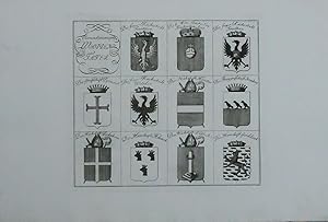 Bild des Verkufers fr Vierundzwanzigste Wappentafel. Original-Kupferstich zum Verkauf von Antiquariat Kastanienhof