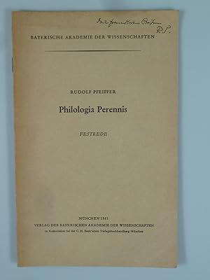 Bild des Verkufers fr Philologia Perennis. zum Verkauf von Antiquariat Dorner