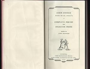 JOHN DONNE Dean of St. Paul's Complete Poetry and Selected Prose