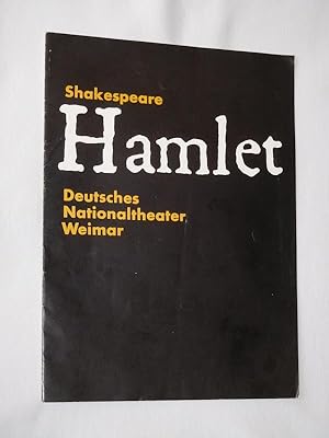 Imagen del vendedor de Programmheft 1 Deutsches Nationaltheater Weimar 1972/73. HAMLET von Shakespeare. Insz.: Fritz Bennewitz, Bhnenbild: Franz Havemann, Kostme: Ingrid Rahaus. Mit Detlef Heintze (Hamlet), Gudrun Volkmar (Ophelia), Manfred Heine, Victor Drger, Wolf-Dietrich Voigt, Hans Radloff, Ernst Schmidt, Horst Liebig, Hansgerd Sonnenburg, Rosemarie Deibel a la venta por Fast alles Theater! Antiquariat fr die darstellenden Knste