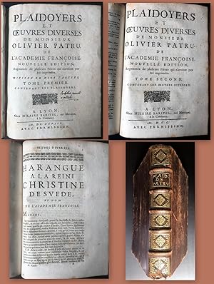 Plaidoyers et Oeuvres diverses de Monsieur Patru de l'Académie Française.