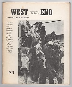 Imagen del vendedor de West End, Volume 1, Number 4 (Spring 1973) a la venta por Philip Smith, Bookseller