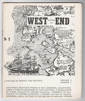 Bild des Verkufers fr West End, Volume 2, Number 1 (Summer 1973) zum Verkauf von Philip Smith, Bookseller