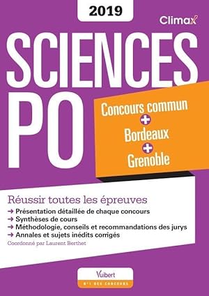 Sciences Po - concours commun Bordeaux et Grenoble (concours 2019)
