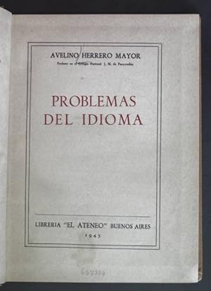 Seller image for Problemas del Idioma. for sale by books4less (Versandantiquariat Petra Gros GmbH & Co. KG)