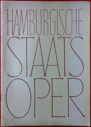 Bild des Verkufers fr Hamburgische Staatsoper - Das Programm der Hamburgischen Staatsoper. 13. Heft 1955/56. zum Verkauf von biblion2