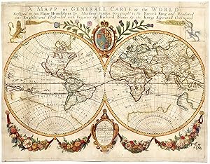 mapp or generall carte of the world designed in two plaine hemisphers by Monsieur SansonÖ