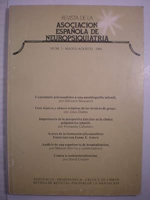 Image du vendeur pour Asociacin Espaola de Neuropsiquiatra Num. 1 - Mayo/Agosto 1981 mis en vente par Librera Antonio Azorn