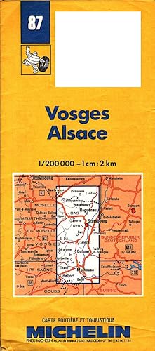 Seller image for Pneu Michelin 87 ; Vosages Alsace 1 / 200 000 - 1 cm: 2 km for sale by Schrmann und Kiewning GbR