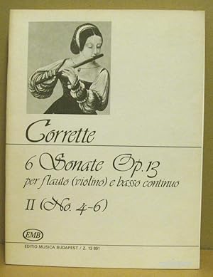 Bild des Verkufers fr 6 Sonate per flauto (violino) e basso continuo. Heft II (Op. 13, No. 4-6). zum Verkauf von Nicoline Thieme