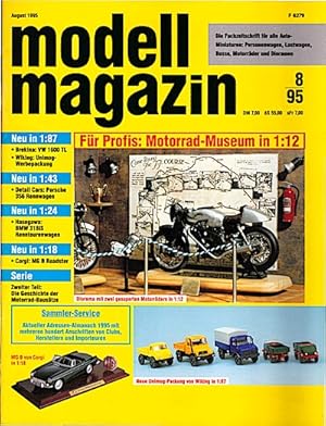 Bild des Verkufers fr Modell Magazin. August (8), 1995 Fachzeitschrift fr alle Autominiaturen : Personenwagen, Lastwagen, Busse, Motorrder und Dioramen zum Verkauf von Schrmann und Kiewning GbR