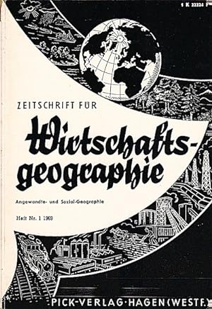 Seller image for Zeitschrift fr Wirtschaftsgeographie. Heft 1, 13. Jahrgang. / Herausgeber: Irmfried Siedentop for sale by Schrmann und Kiewning GbR