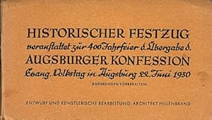 Bild des Verkufers fr Historischer Festzug veranstaltet zur 400 Jahrfeier der bergabe der Augsburger Konfession Evabgelischer Volkstag in Augsburg 22. Juni 1930 (Leporello) zum Verkauf von Schrmann und Kiewning GbR