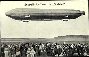 Ansichtskarte / Postkarte Zeppelin Luftkreuzer Sachsen