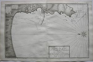 Bild des Verkufers fr Plan du Port et Rade de Palamos en Catalogne. zum Verkauf von Antiquariat Werner Steinbei