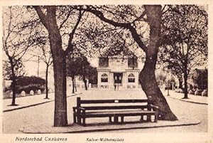 Bild des Verkufers fr Nordseebad Cuxhaven. Kaiser Wilhelmsplatz. Ansichtskarte in Lichtdruck. Abgestempelt Cuxhaven 17.04.1919. zum Verkauf von Antiquariat Heinz Tessin