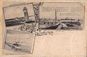 Bild des Verkufers fr Gruss aus Cuxhaven. 3 Ansichten (Leuchtturm und Seepavillon, Die  alte Liebe", Prinzessin Heinrich). Ansichtskarte in Lichtdruck. Abgestempelt Dse 13.8.1897. zum Verkauf von Antiquariat Heinz Tessin