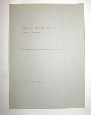 Bild des Verkufers fr Kafka und die Kunstgeschichte II zum Verkauf von Antiquariat Zinnober