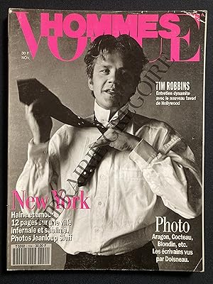 VOGUE HOMMES-N°154-NOVEMBRE 1992-TIM ROBBINS