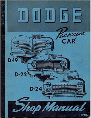 Dodge Passenger Car Shop Manual (Codes D-19, D-22, D-24)