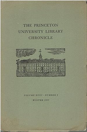 Imagen del vendedor de The Princeton University Library Chronicle (Volume XVIII, Number 2, Winter 1957) a la venta por Manian Enterprises