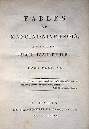 Fables de Mancini-Nivernois, publiées par l'auteur.