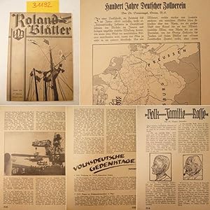 Roland-Blätter Januar 1934, 8.Jahrgang Dieses Buch wird von uns nur zur staatsbürgerlichen Aufklä...