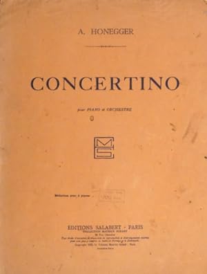 Concertino pour piano et orchestre [Réduction pour deux pianos]