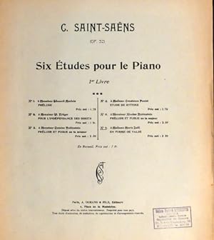 Bild des Verkufers fr [Op. 52] Six tudes pour le piano (Op. 52). 1er livre. No. 6.  Madame Marie Jall. En forme de valse zum Verkauf von Paul van Kuik Antiquarian Music