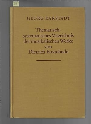 Thematisch-systematisches Verzeichnis der musikalischen Werke von Dietrich Buxtehude