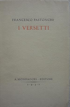 Seller image for I versetti for sale by Messinissa libri