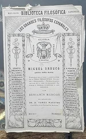 Seller image for Miguel Sabuco, grandes filsofos espaoles for sale by Paraso Lector