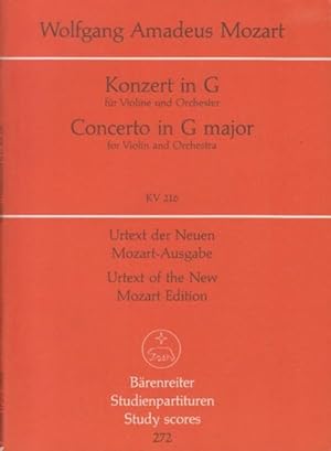 Seller image for Violin Concerto in G major, KV 216 - Study Score for sale by Hancock & Monks Music