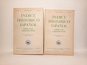 INDICE HISTORICO ESPAÑOL. Publicación cuatrimestral del Centro de Estudios Históricos Internacion...