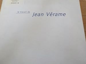 Bild des Verkufers fr Le travail de Jean Vrame zum Verkauf von Antiquariat Bookfarm
