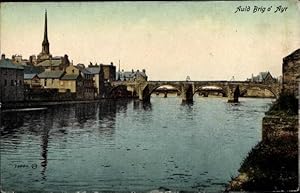 Bild des Verkufers fr Ansichtskarte / Postkarte Ayr Schottland, Auld Brig zum Verkauf von akpool GmbH