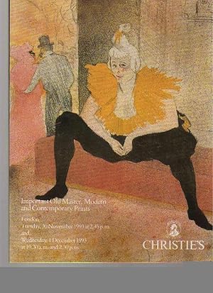 Christies 1993 Important Old Master, Modern, Contemporary Prints